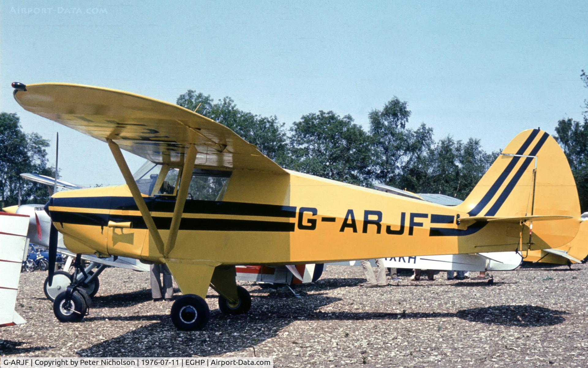 G-ARJF, 1961 Piper PA-22-108 Colt Colt C/N 22-8199, This Colt 108 was present at the 1976 Popham Fly-In.