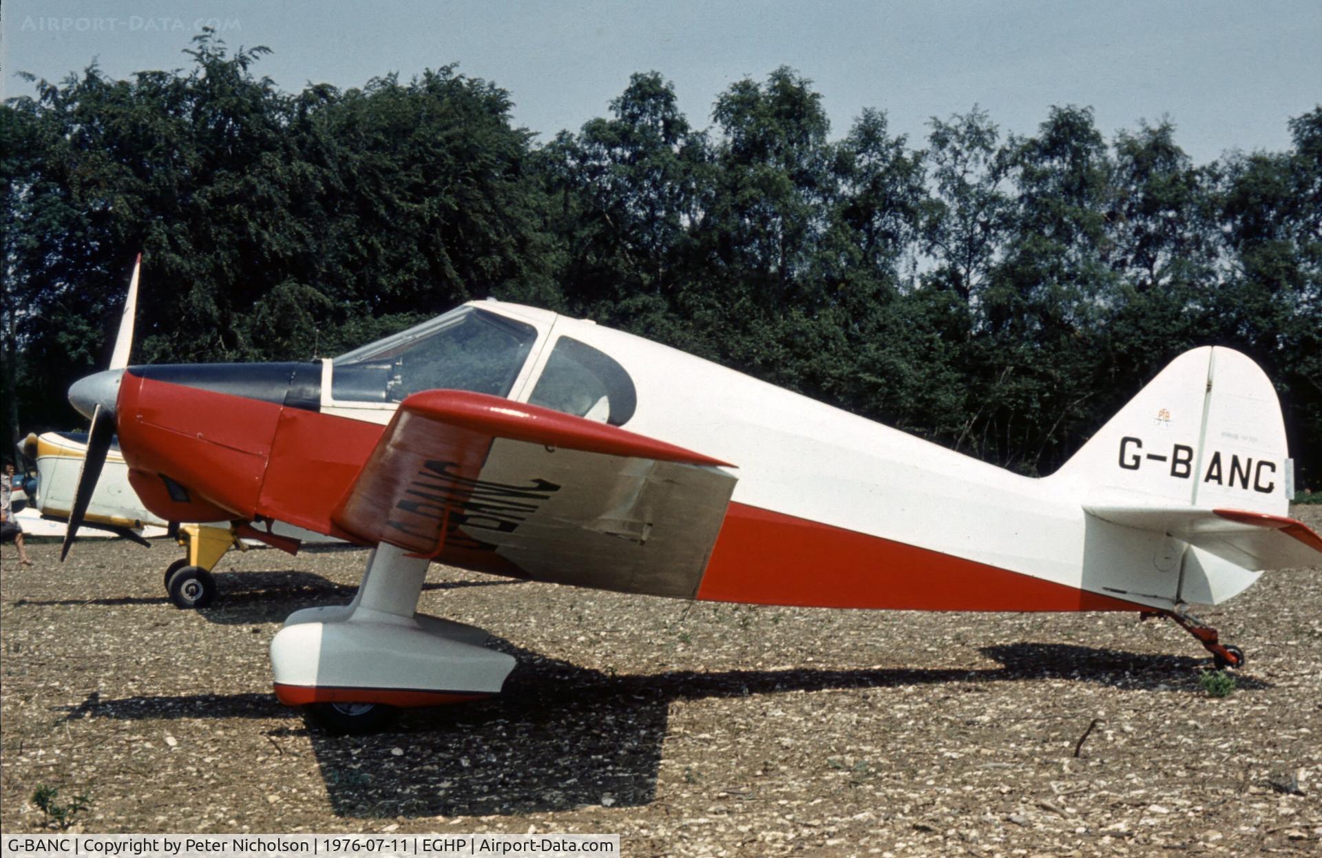 G-BANC, 1954 Gardan GY-201 Minicab C/N A-203, This Minicab was present at the 1976 Popham Fly-In.