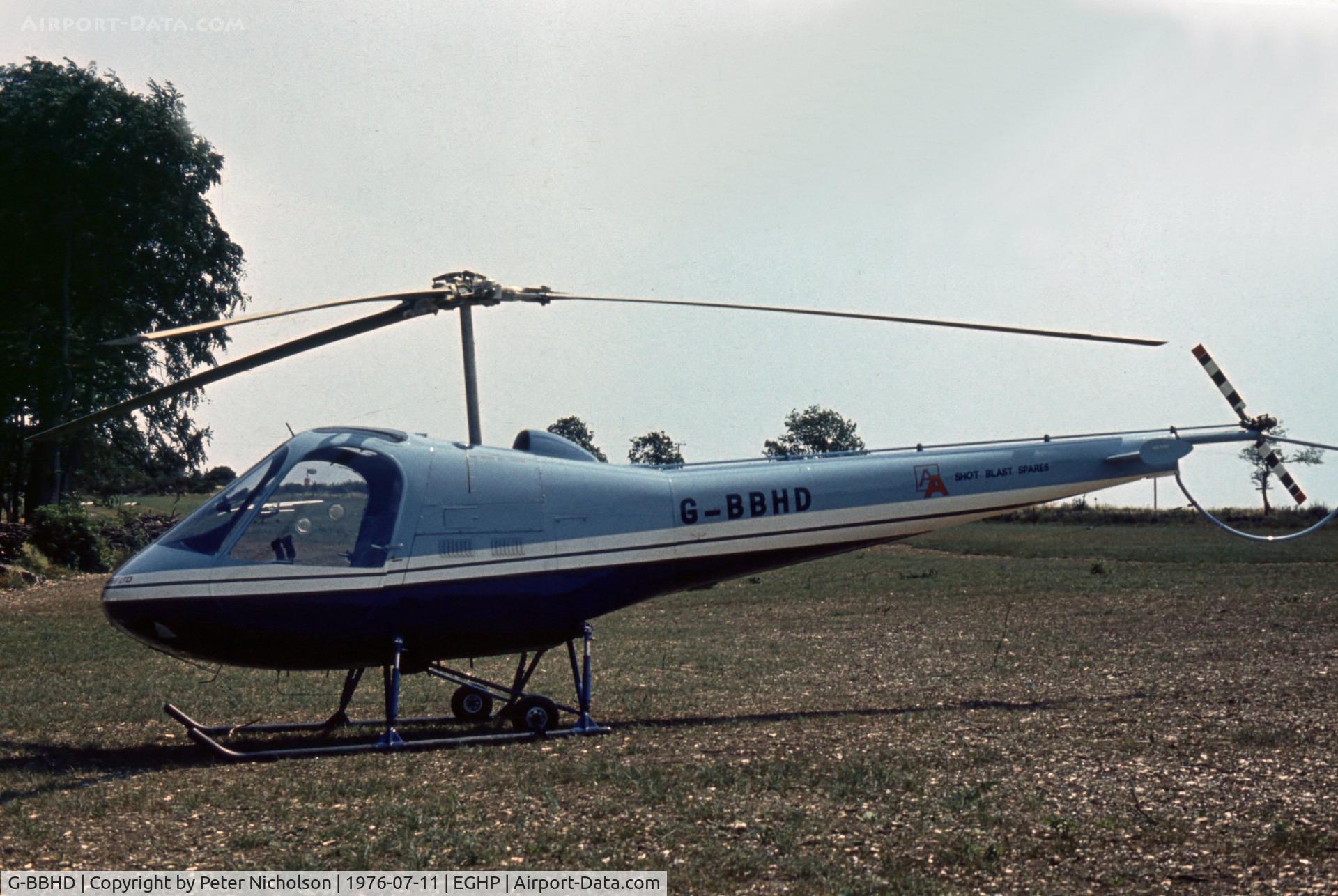 G-BBHD, 1973 Enstrom F-28A C/N 150, This Enstrom F-28A was displayed at the 1976 Popham Fly-In.