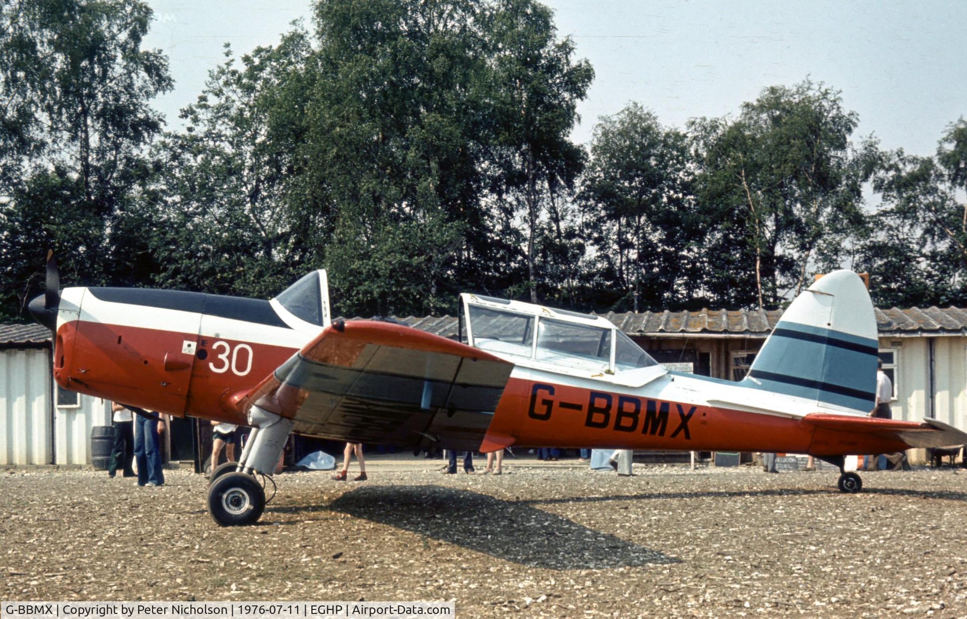 G-BBMX, 1950 De Havilland DHC-1 Chipmunk T.10 C/N C1/0800, This Chipmunk was present at the 1976 Popham Fly-In.