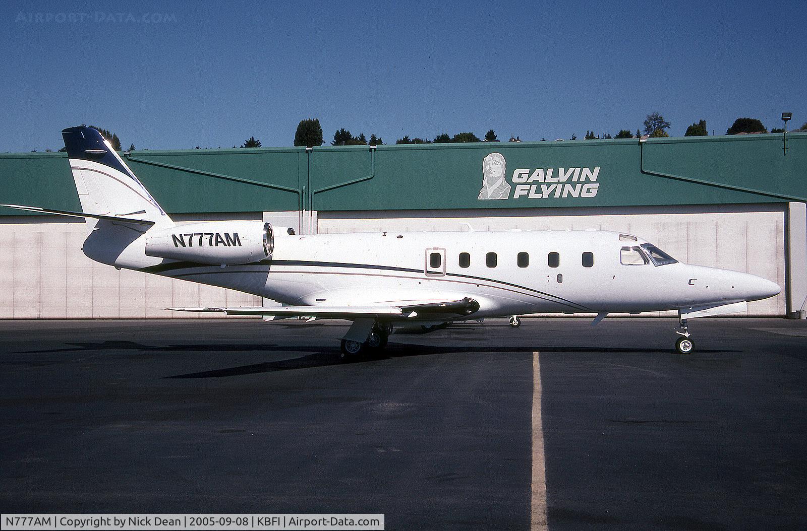 N777AM, 1989 Israel Aircraft Industries IAI-1125 Westwind Astra C/N 038, KBFI