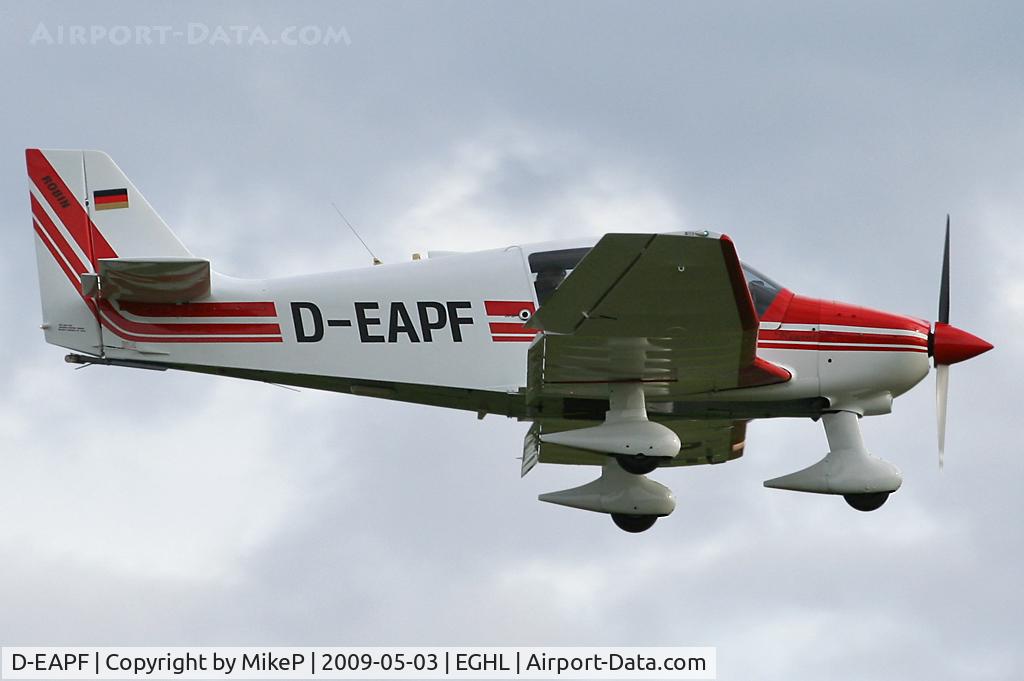 D-EAPF, Robin DR-400-180R Remorqueur Regent C/N 1630, Landing at Lasham.