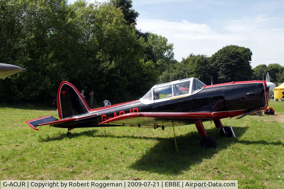 G-AOJR, 1950 De Havilland DHC-1 Chipmunk T.10 C/N C1/0205, Open door Beauvechain Air Base