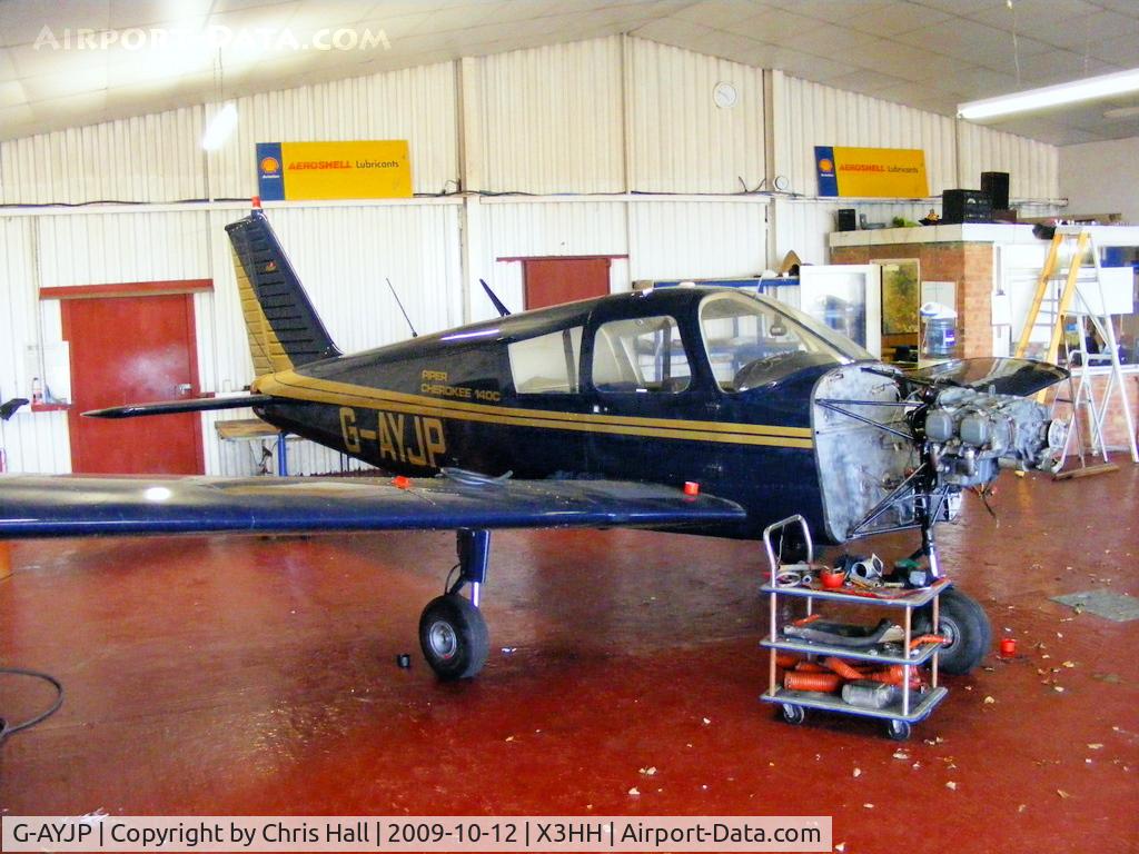 G-AYJP, 1970 Piper PA-28-140 Cherokee C/N 28-26403, at Hinton in the Hedges