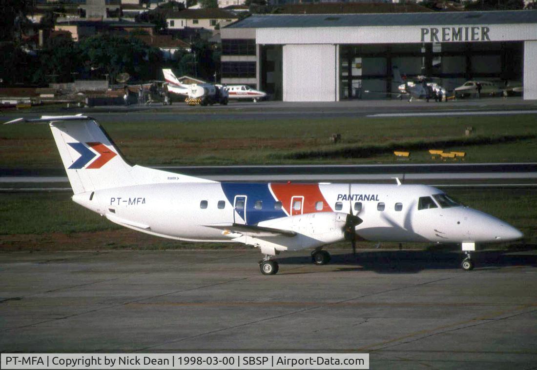 PT-MFA, 1990 Embraer EMB-120RT Brasilia Brasilia C/N 120204, SBSP WFU minus parts at Sao Jose Dos Campos