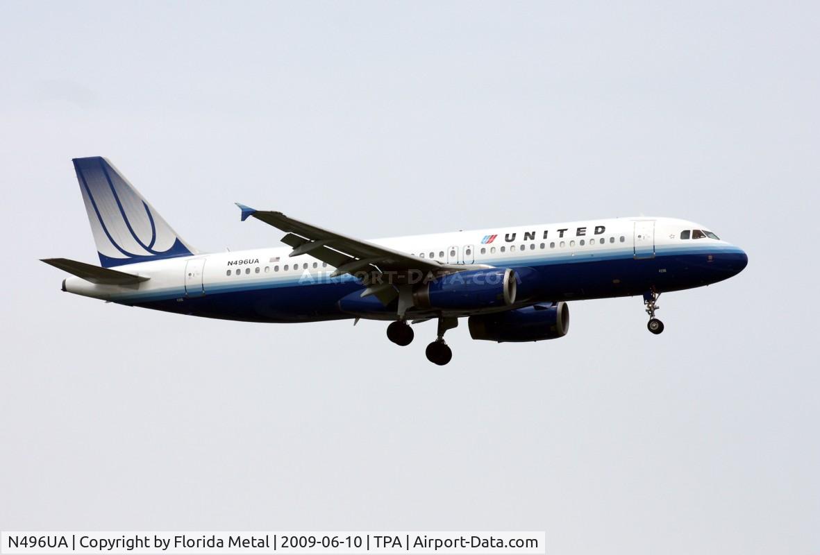 N496UA, 2002 Airbus A320-232 C/N 1845, United A320