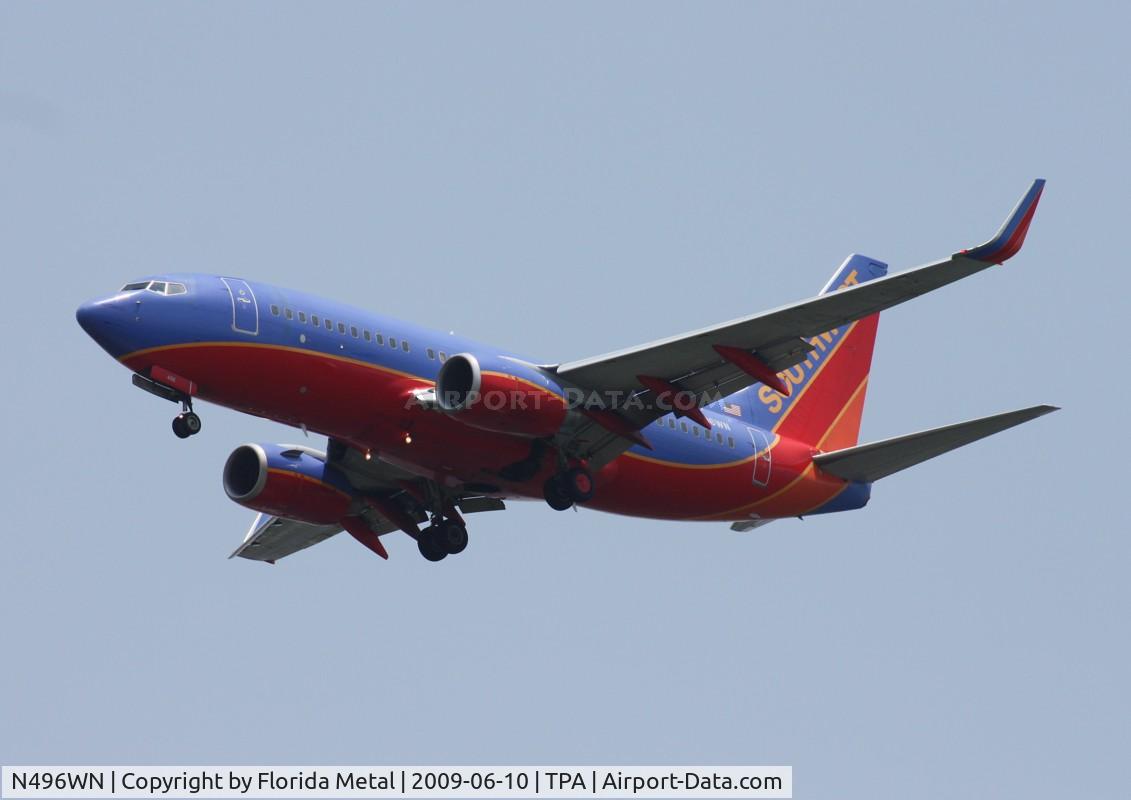 N496WN, 2004 Boeing 737-7H4 C/N 32478, Southwest 737-700