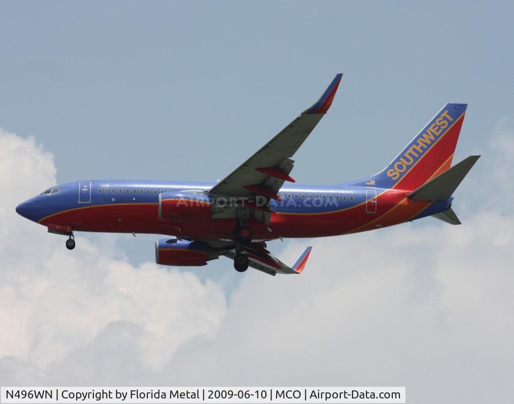N496WN, 2004 Boeing 737-7H4 C/N 32478, Southwest 737-700
