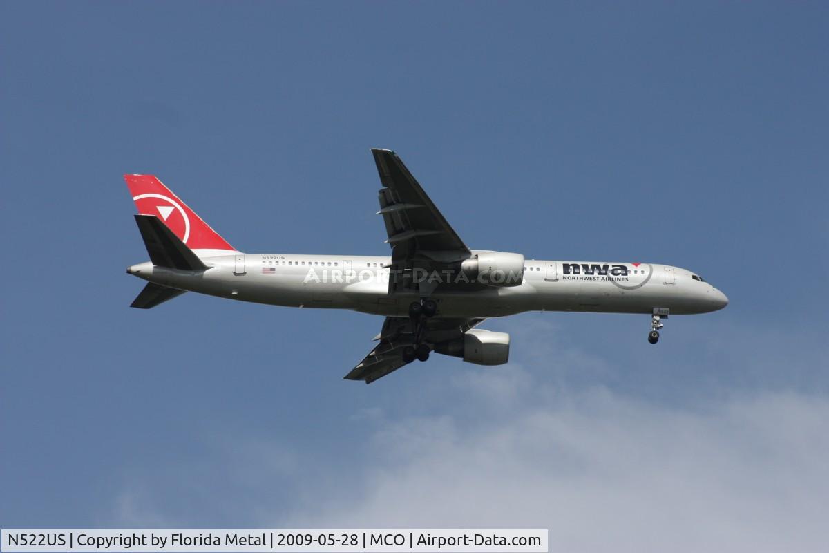 N522US, 1987 Boeing 757-251 C/N 23616, Northwest 757-200