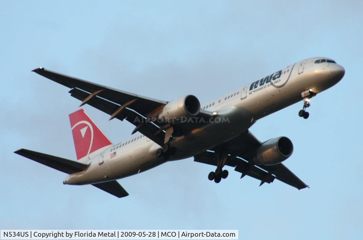 N534US, 1988 Boeing 757-251 C/N 24265, Northwest 757-200