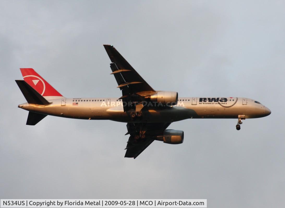 N534US, 1988 Boeing 757-251 C/N 24265, Northwest 757-200