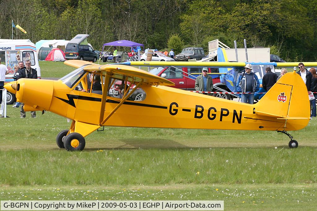 G-BGPN, 1978 Piper PA-18-150 Super Cub C/N 18-7909044, Pictured during the 2009 Microlight Trade Fair.