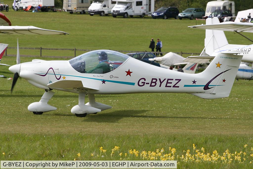 G-BYEZ, 1999 Dyn'Aero MCR-01 UL C/N PFA 301-13185, Pictured during the 2009 Microlight Trade Fair.