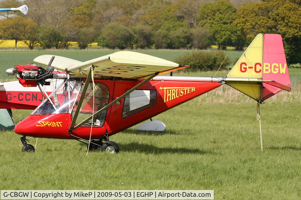 G-CBGW, 2002 Thruster T600N 450 C/N 0121-T600N-058, Pictured during the 2009 Microlight Trade Fair.