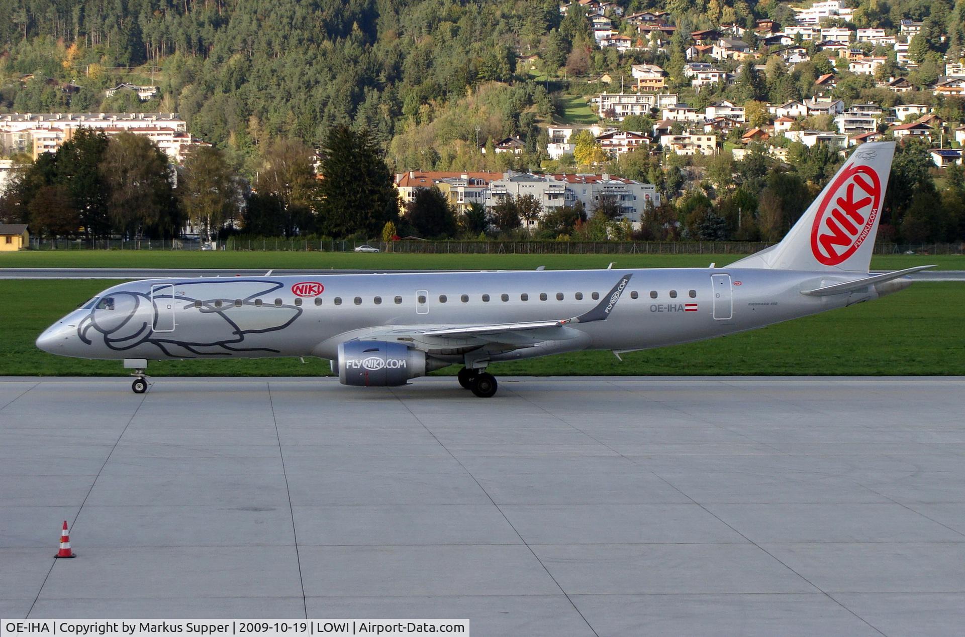 OE-IHA, 2009 Embraer 190LR (ERJ-190-100LR) C/N 19000285, Niki Embraer coming from Vienna