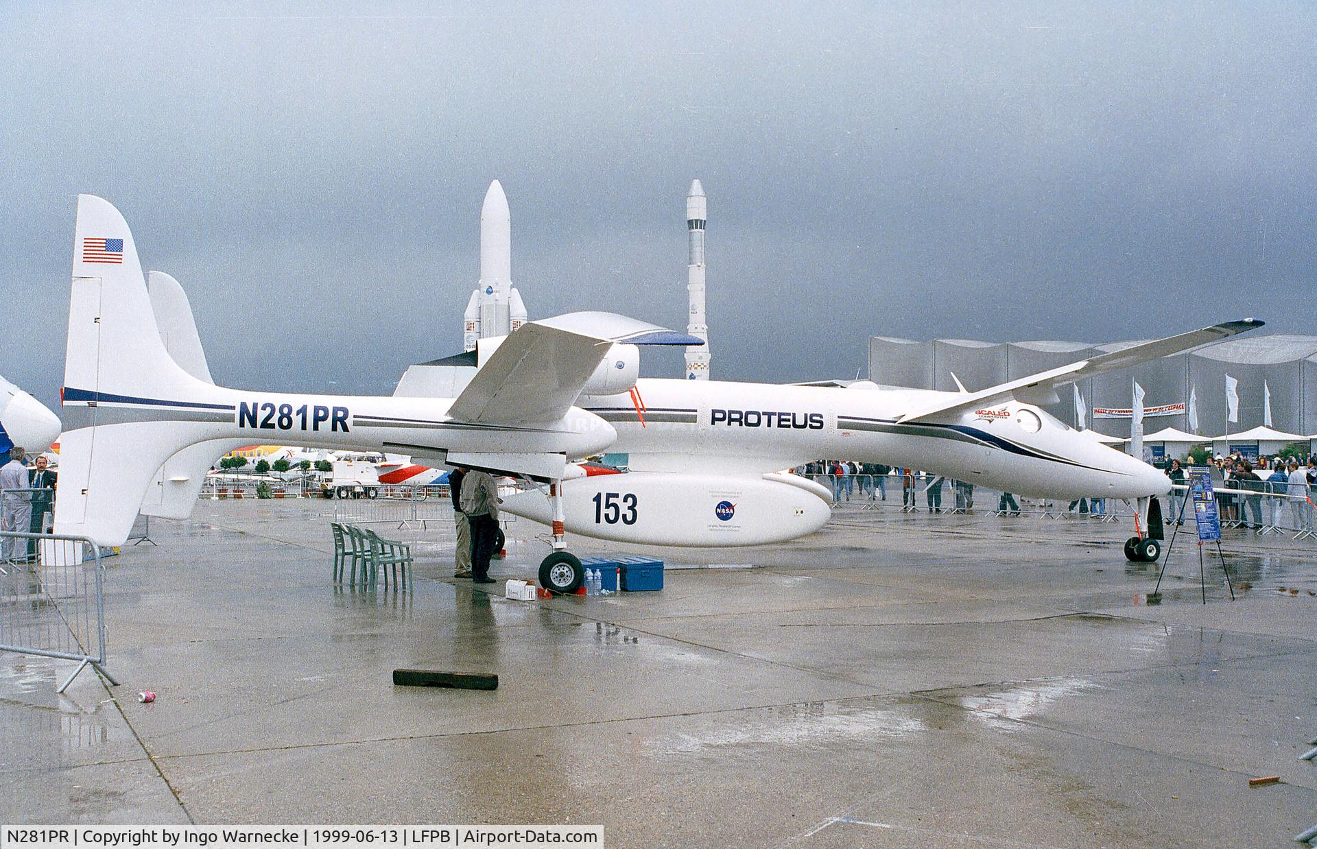 N281PR, 1998 Scaled Composites 281 C/N 001, Scaled Composites (Rutan) 281 Proteus at the Aerosalon 1999, Paris