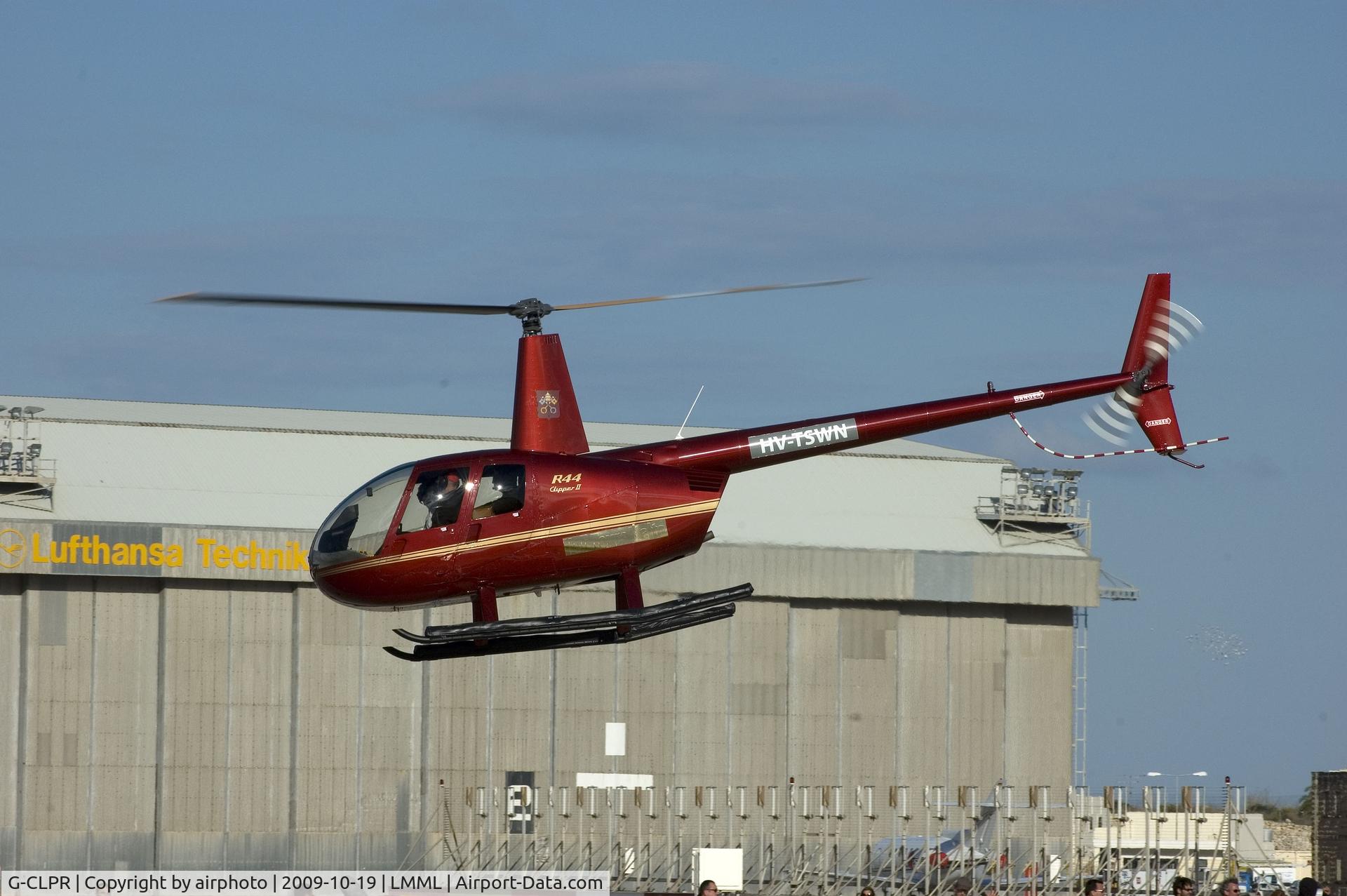 G-CLPR, 2009 Robinson R44 Raven II C/N 12675, Filming a short flight over ramp.