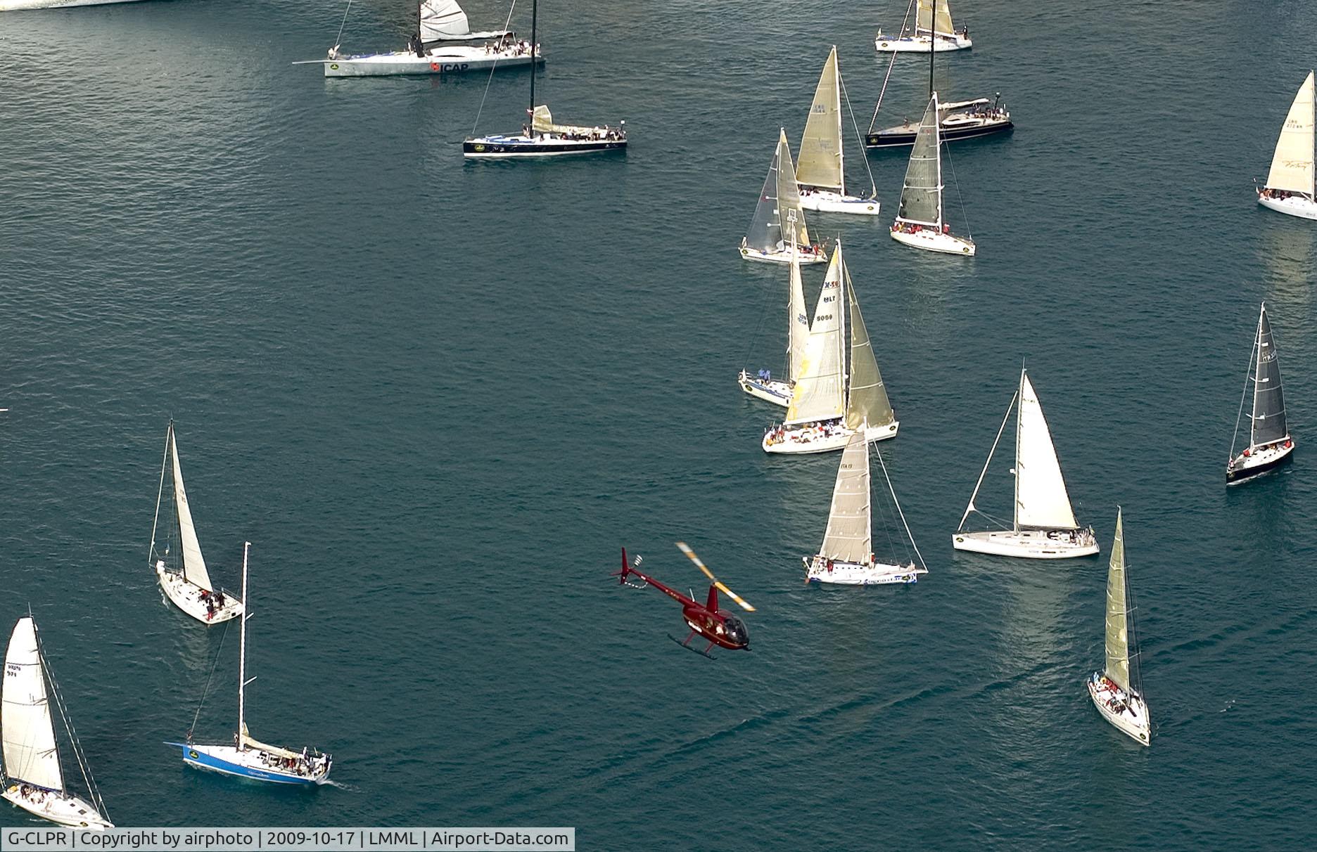 G-CLPR, 2009 Robinson R44 Raven II C/N 12675, Rolex Middle Sea Race 2009 aerial shooting in Grand Harbour,Malta