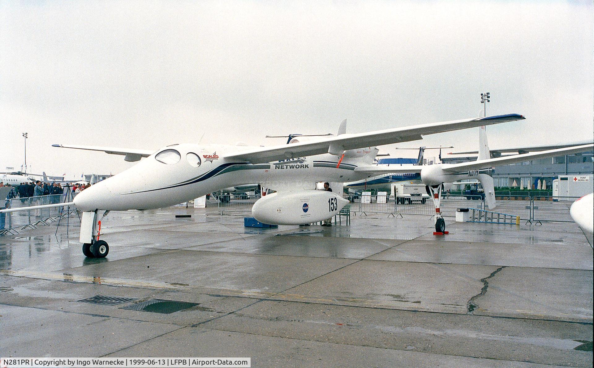 N281PR, 1998 Scaled Composites 281 C/N 001, Scaled Composites (Rutan) 281 Proteus at the Aerosalon 1999, Paris