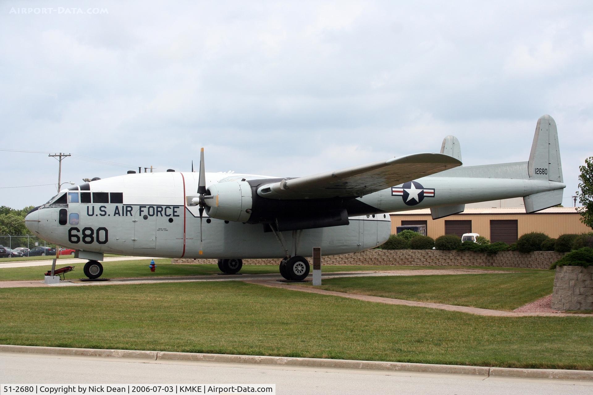51-2680, 1953 Fairchild C-119G Flying Boxcar C/N 10669, KMKE