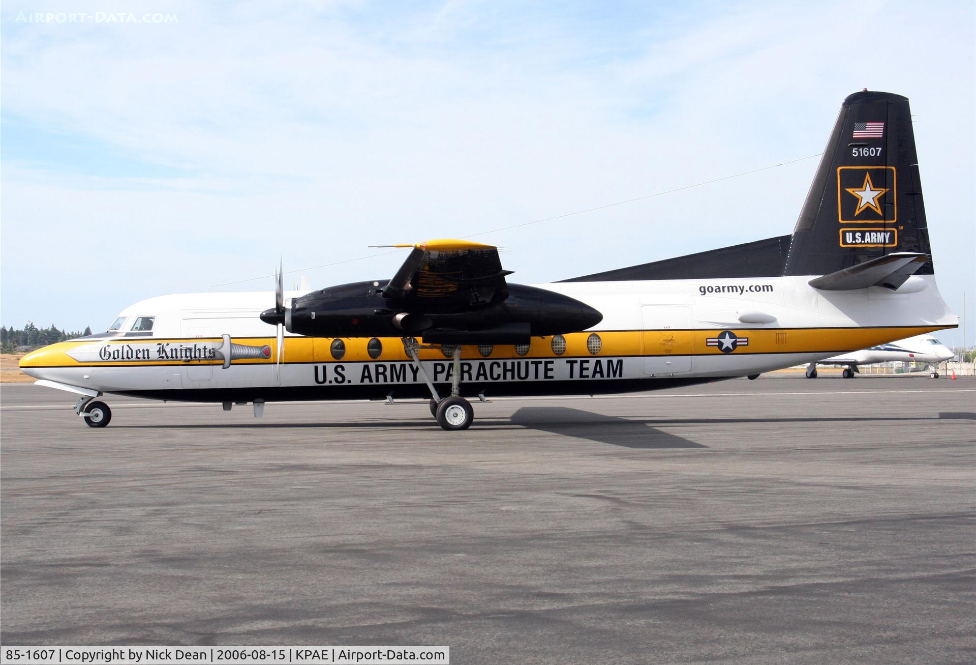 85-1607, 1983 Fokker C-31A (F27-400M) Troopship C/N 10653, KPAE