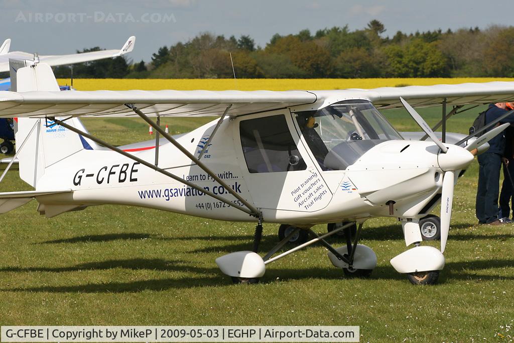 G-CFBE, 2008 Comco Ikarus C42 FB80 C/N 0804-6958, Pictured during the 2009 Microlight Trade Fair.