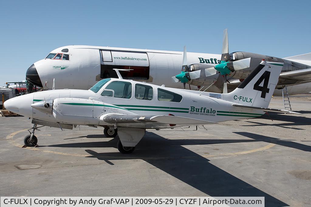 C-FULX, 1966 Beech C55 Baron (95-C55) C/N TE-147, Buffalo Airways Beech 95
