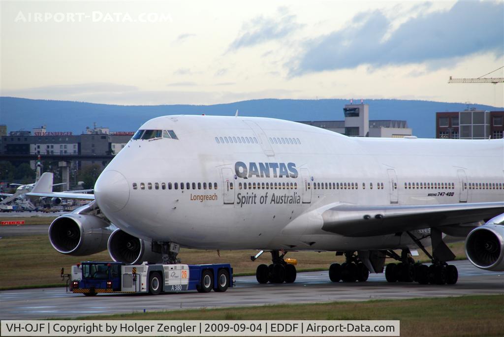 VH-OJF, 1989 Boeing 747-438 C/N 24483, One of QANTAS´big birds at Fraport