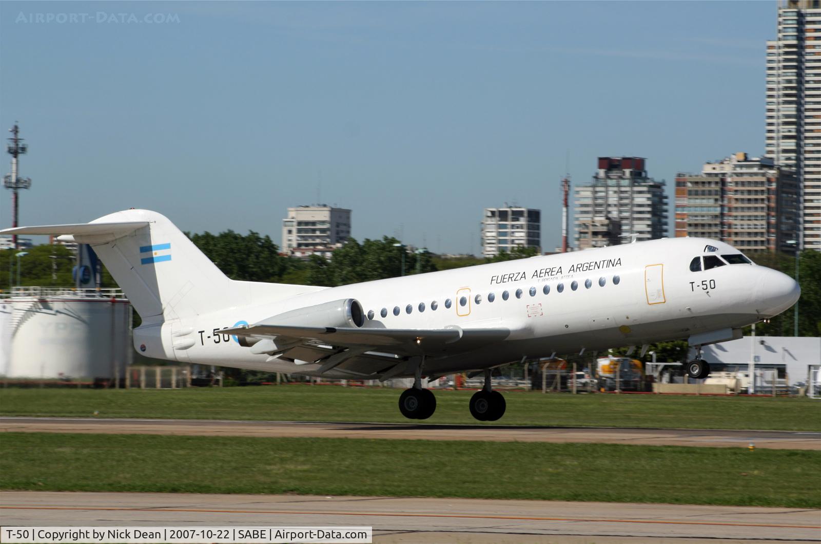 T-50, 1970 Fokker F-28-1000 Fellowship C/N 11048, SABE