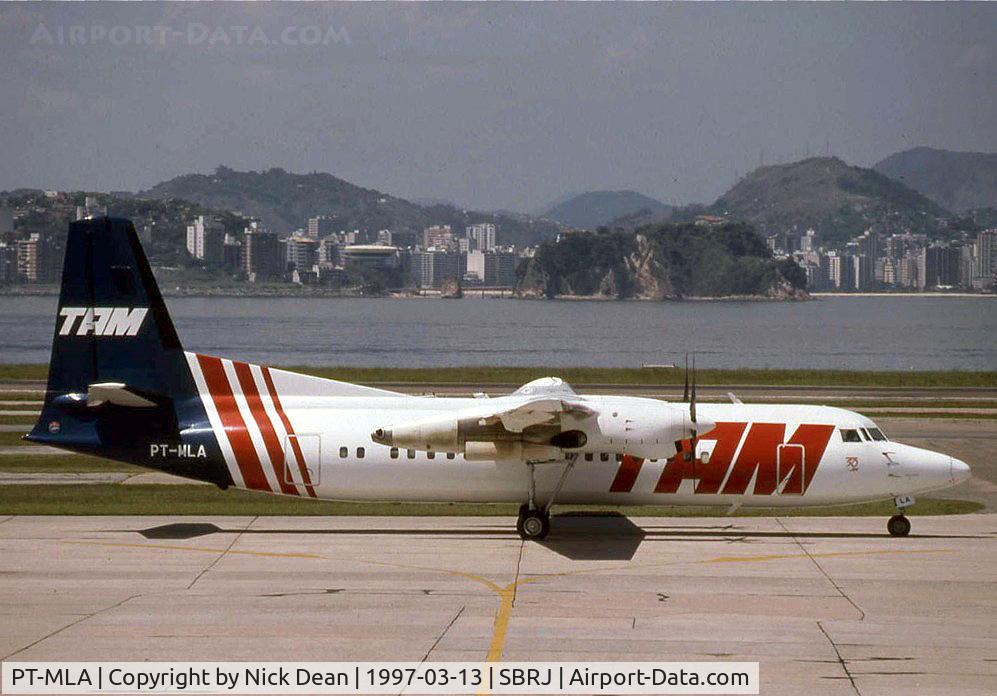 PT-MLA, 1990 Fokker 50 C/N 20182, SBRJ W/O 17th Jan 2003 as PH-FZE DBR after an runway overrun at Melilla Spain operating for Air Nostrum
