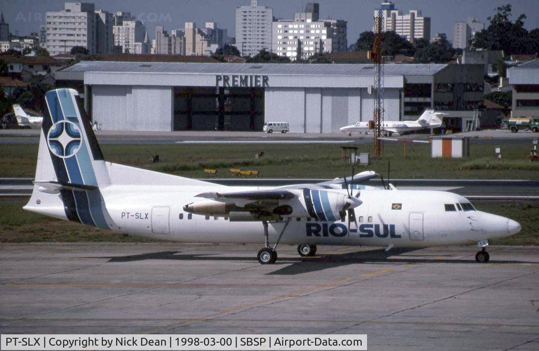 PT-SLX, 1993 Fokker 50 C/N 20283, SBSP Currently operating in Iran for Iranian Air Transport as EP-PET