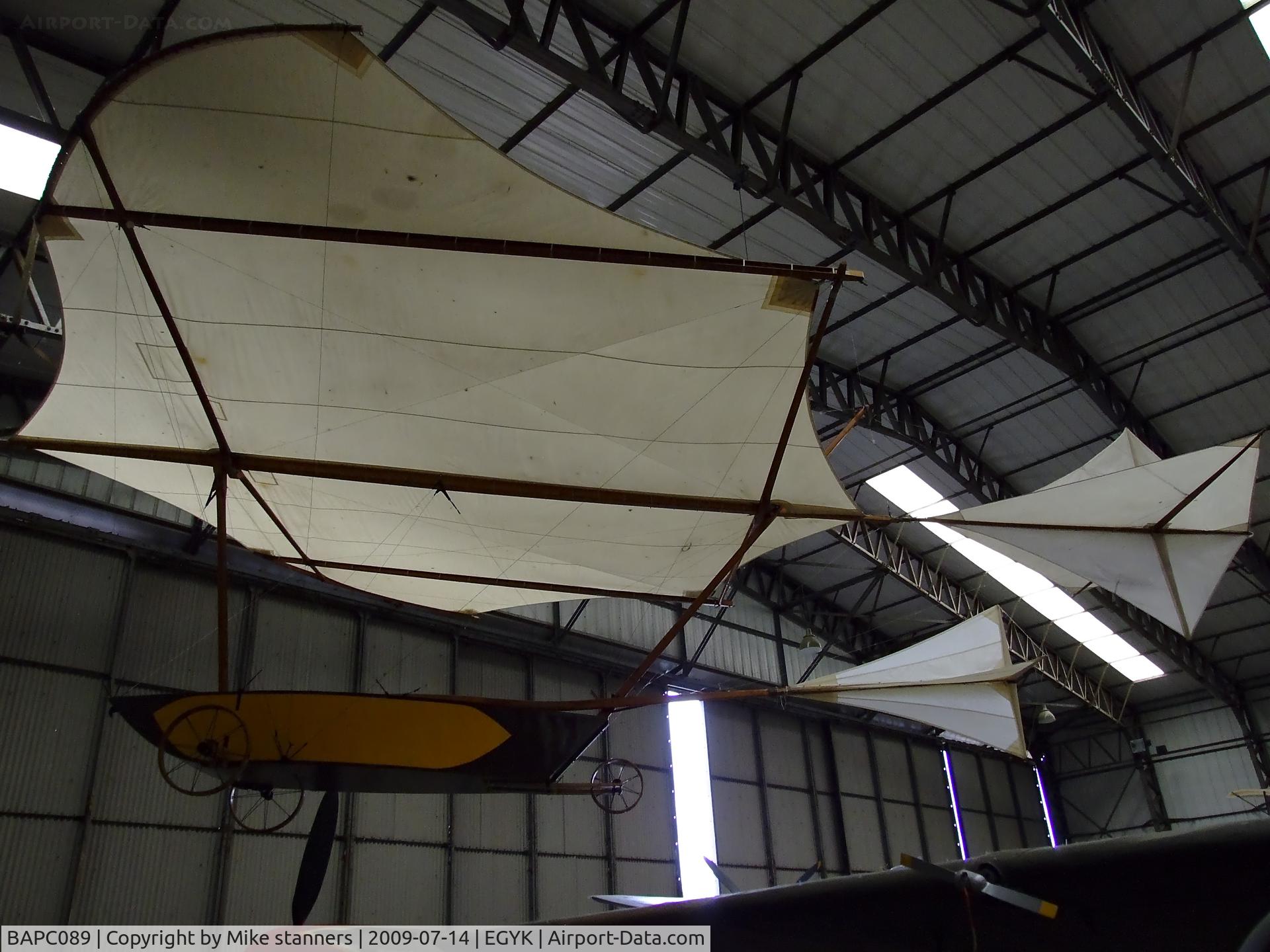 BAPC089, 1975 Cayley Glider Replica C/N BAPC.089, Cayley glider on display at Yorkshire air museum,Elvington