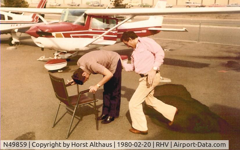N49859, Cessna 152 C/N 15281363, After license granted to Thomas Bussius by FAA checker Thomas Cook, the freedom hit