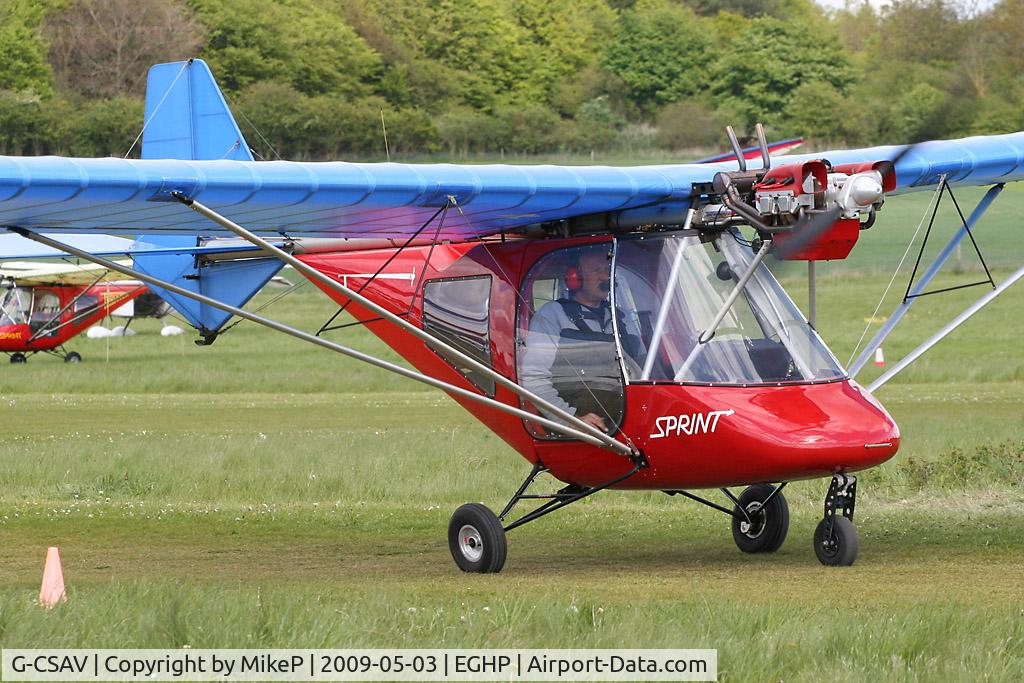 G-CSAV, 2002 Thruster T600N 450 C/N 0032-T600N-064, Pictured during the 2009 Microlight Trade Fair.