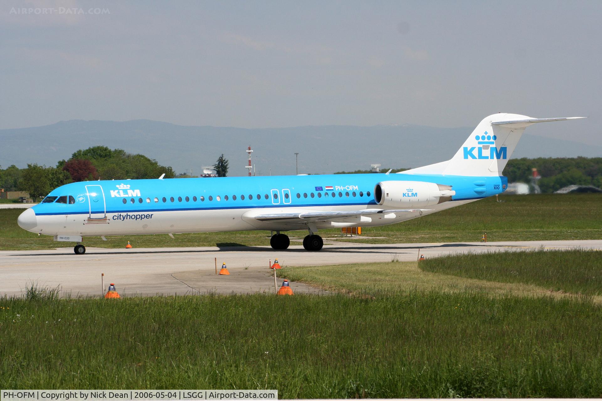 PH-OFM, 1993 Fokker 100 (F-28-0100) C/N 11475, LSGG