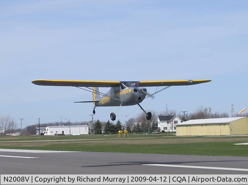 N2008V, 1947 Cessna 120 C/N 14219, Departure from Celina OH