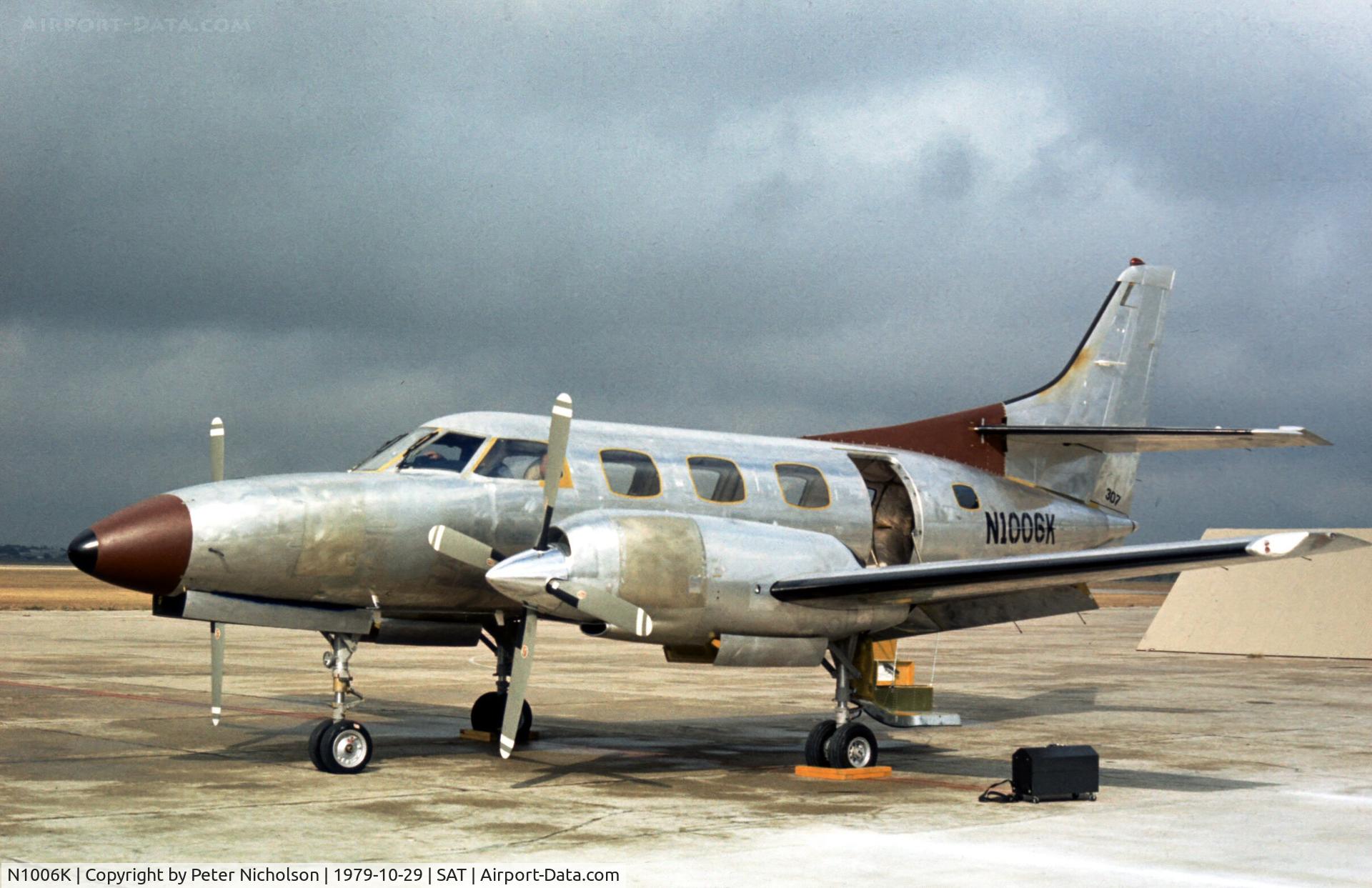 N1006K, 1980 Swearingen SA-226T(B) Merlin IIIB C/N T-322, Merlin IIIB seen in the Swearingen Flight Test Area at San Antonio in October 1979.