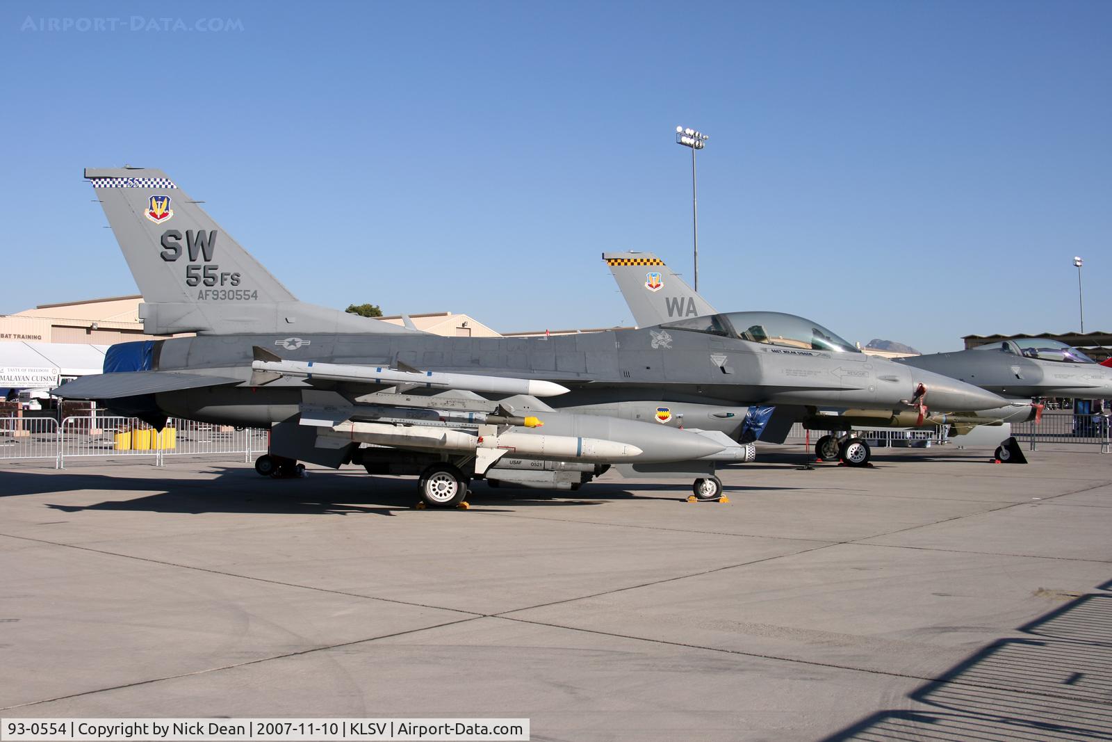 93-0554, 1993 Lockheed F-16C Fighting Falcon C/N CC-189, KLSV