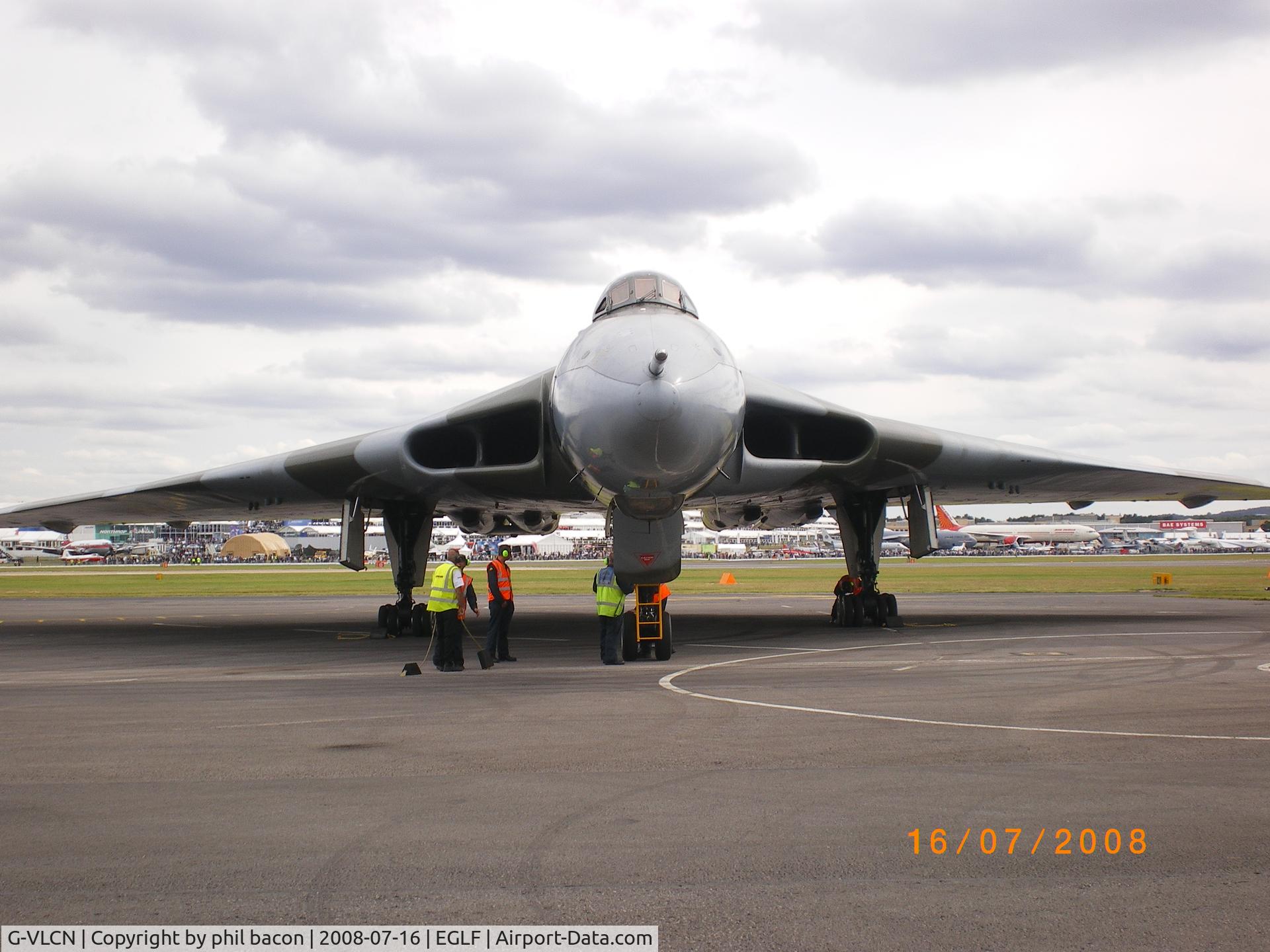 G-VLCN, 1960 Avro Vulcan B.2 C/N Set 12, Vulcan at Farnborough International 2008