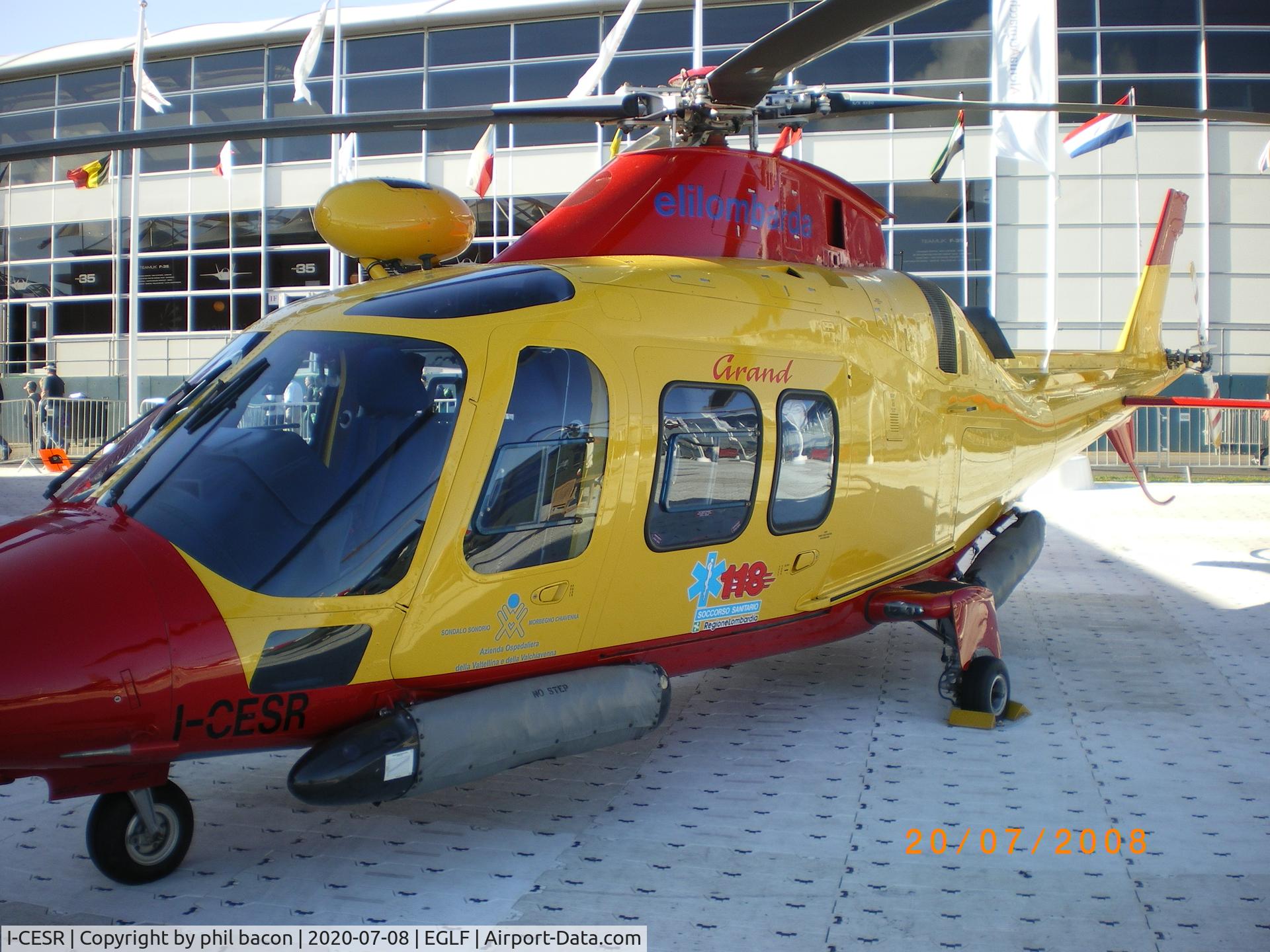 I-CESR, Agusta AW-109S Grand C/N 22033, Agusta aw109 at Farnborough International 2008