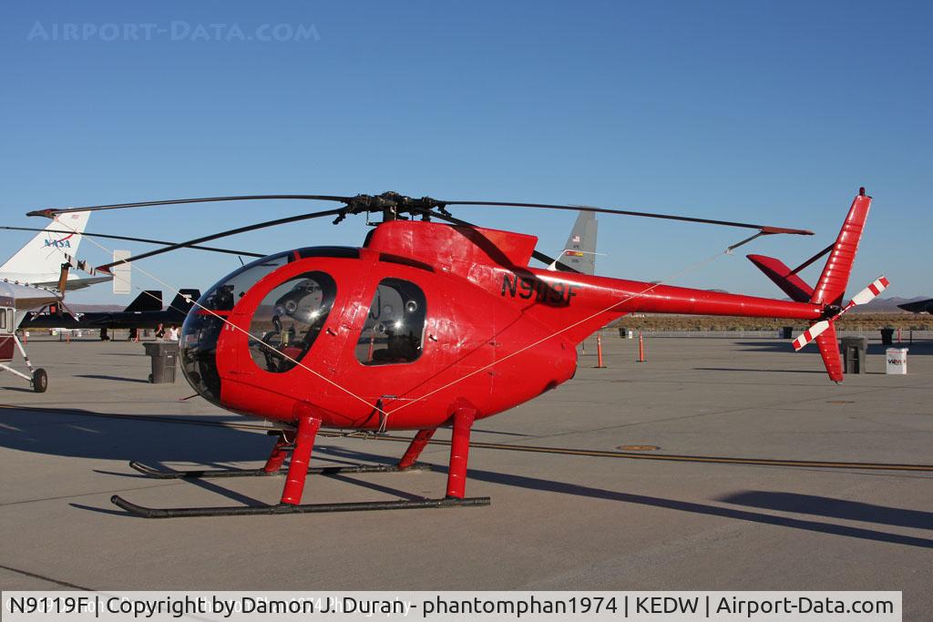N9119F, 1972 Hughes 369HS C/N 720392S, Seen on static display at Edward AFB airshow