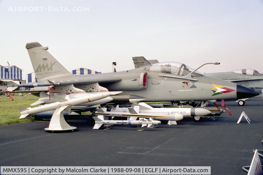 MMX595, 1984 AMX International AMX C/N A02, AMX International AMX with a formidable array of weapons; at Farnborough International 1988.