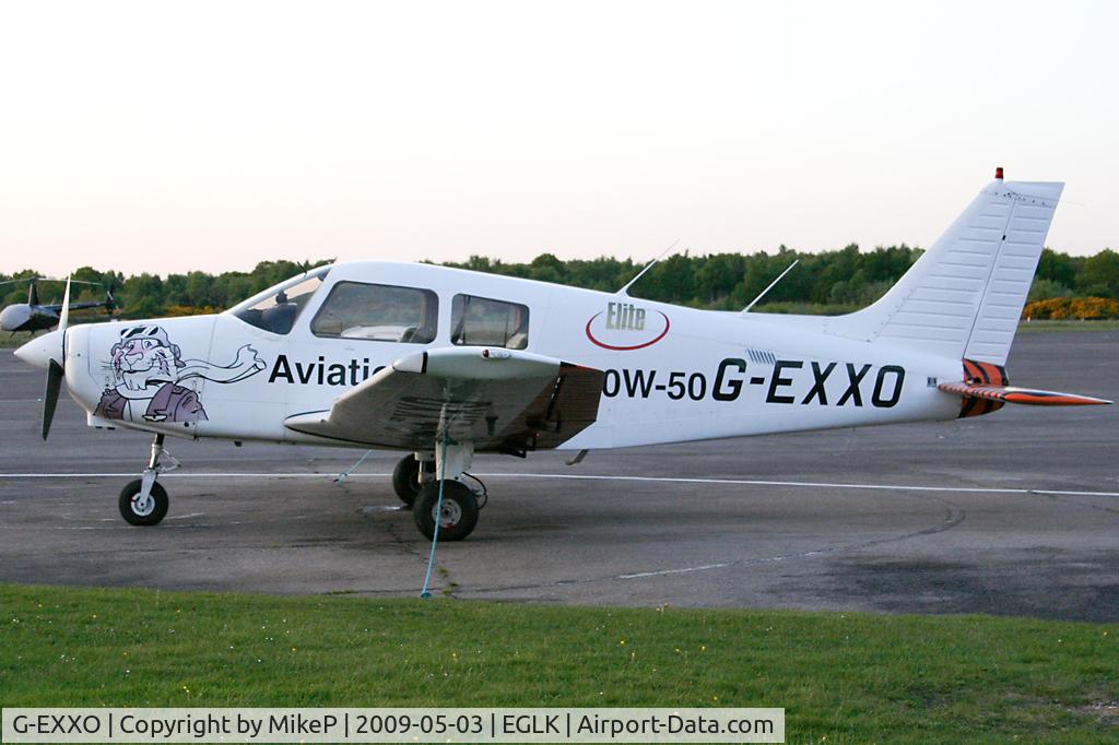 G-EXXO, 1989 Piper PA-28-161 Cadet C/N 2841210, Taken at Blackbushe at dusk.