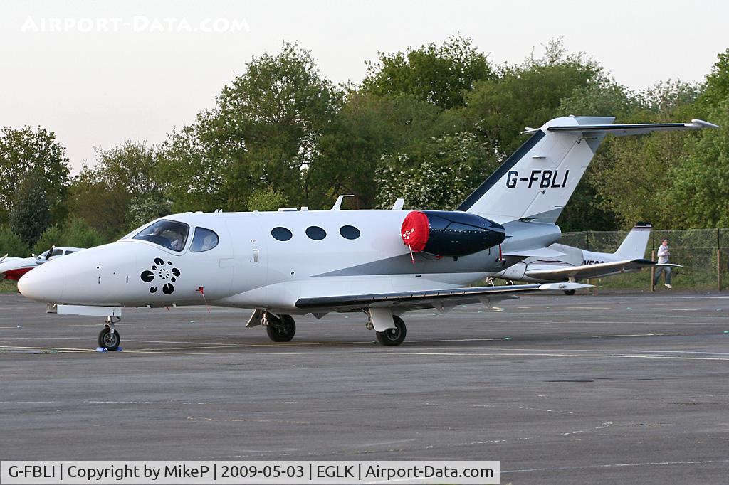 G-FBLI, 2008 Cessna 510 Citation Mustang Citation Mustang C/N 510-0130, Taken at Blackbushe at dusk.