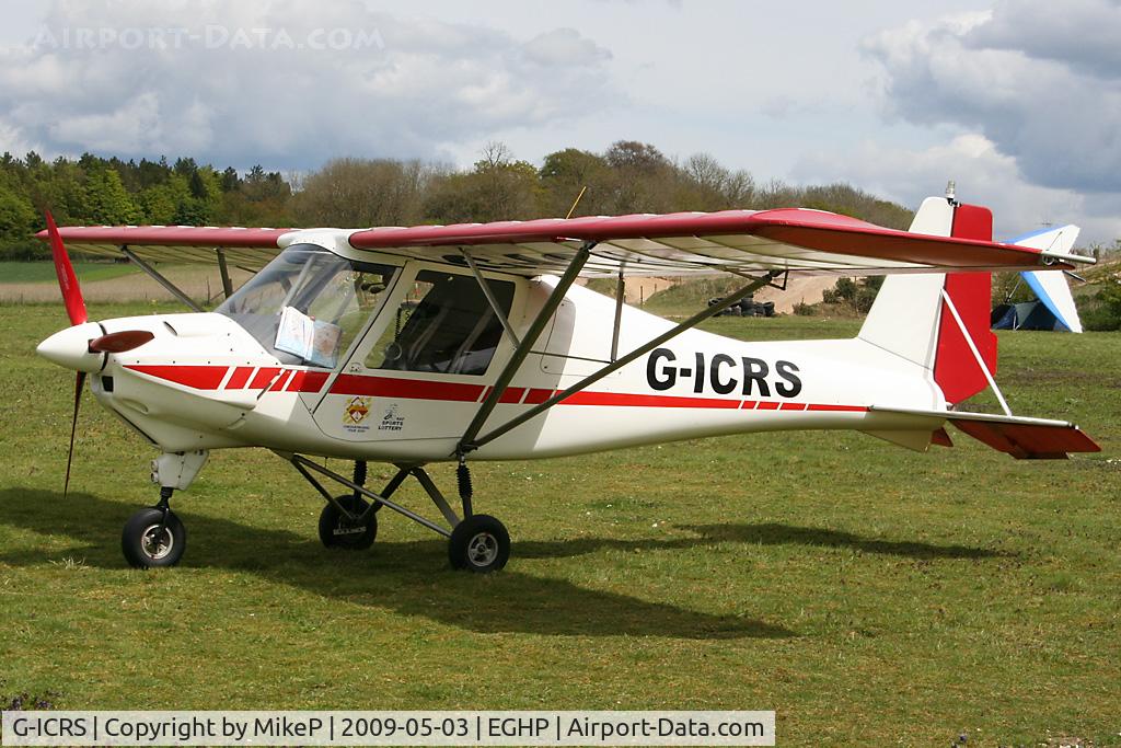 G-ICRS, 2002 Comco Ikarus C42 FB UK C/N PFA 322-13873, Pictured during the 2009 Microlight Trade Fair.