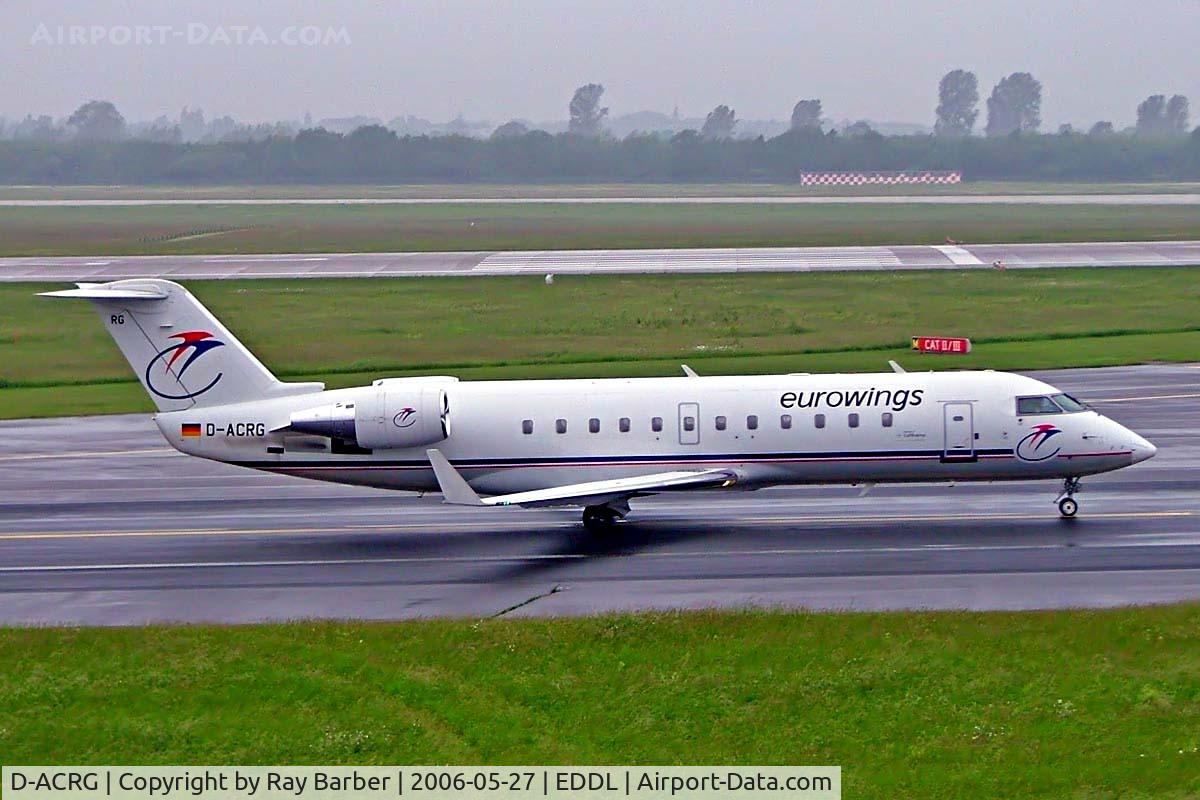 D-ACRG, 2002 Bombardier CRJ-200ER (CL-600-2B19) C/N 7630, Canadair CRJ-200LR [7630] (Eurowings)  Dusseldorf~D 27/05/2006. Taxiing out for departure Dusseldorf.