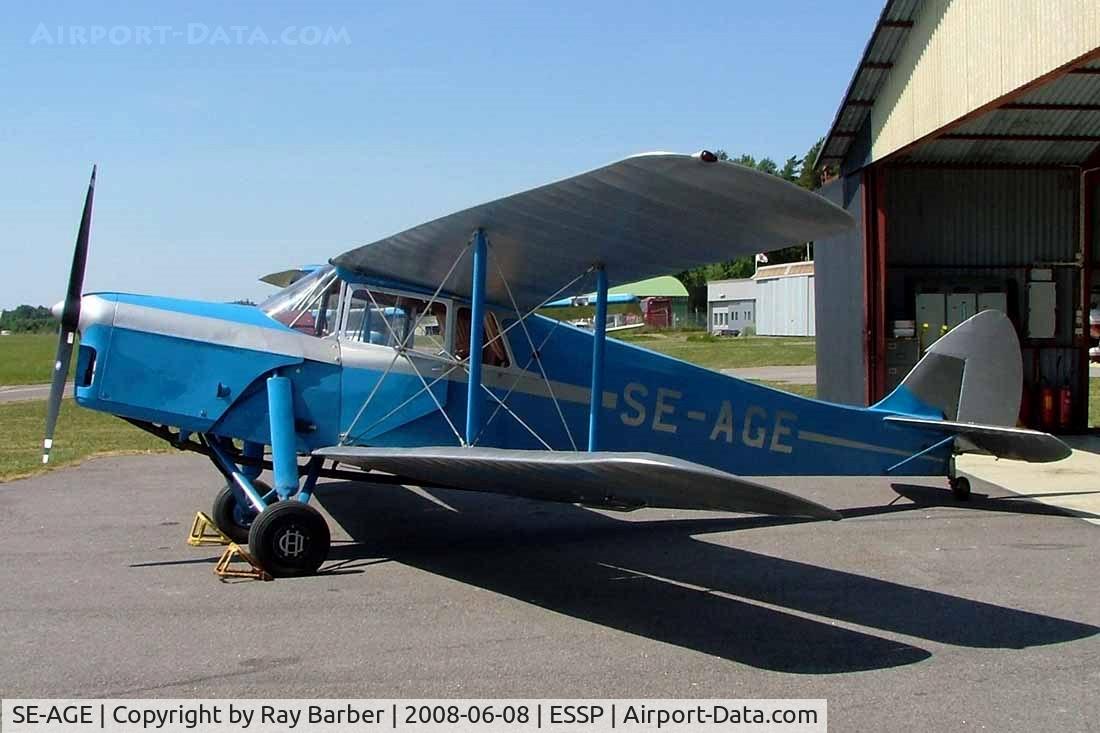 SE-AGE, 1937 De Havilland DH.87B Hornet Moth C/N 8136-80, De Havilland DH.87B Hornet Moth [8136] Norrkoping~SE 08/06/2008. Seen at its home base of Norrkoping Sweden.