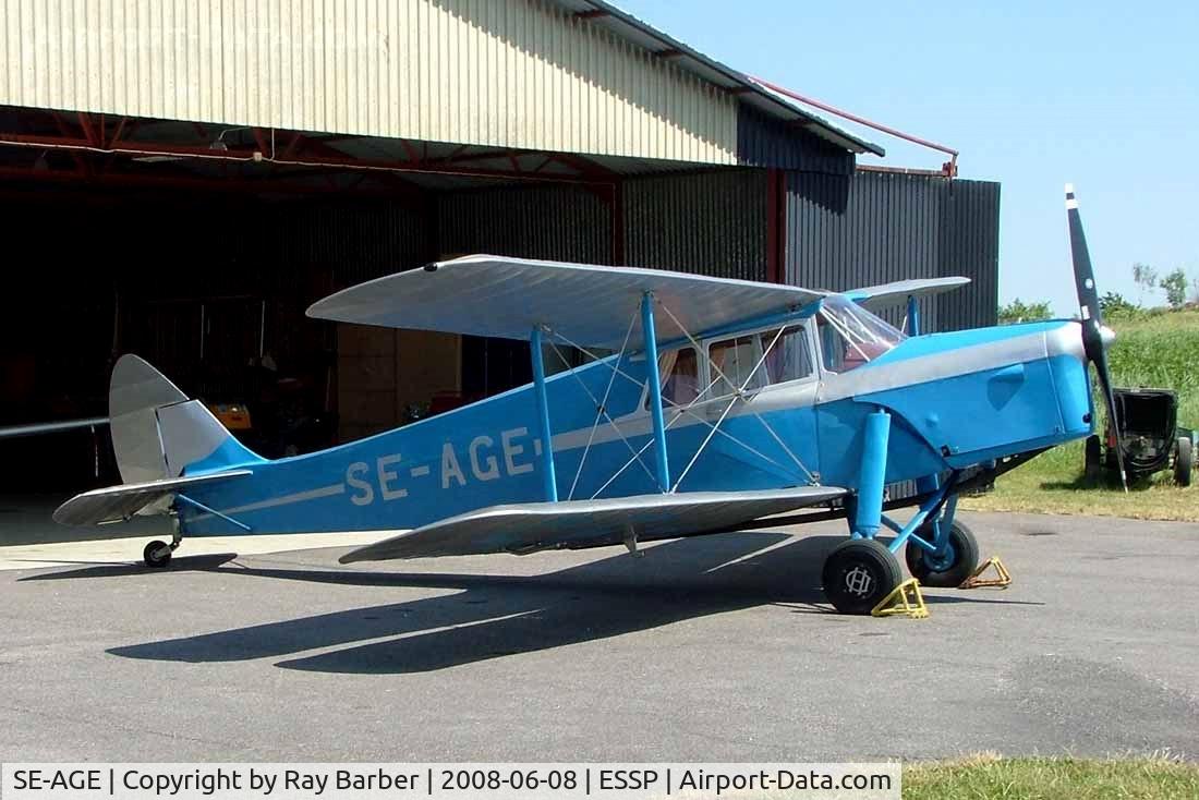 SE-AGE, 1937 De Havilland DH.87B Hornet Moth C/N 8136-80, De Havilland DH.87B Hornet Moth [8136] Norrkoping~SE 08/06/2008. Seen at its home base of Norrkoping Sweden.