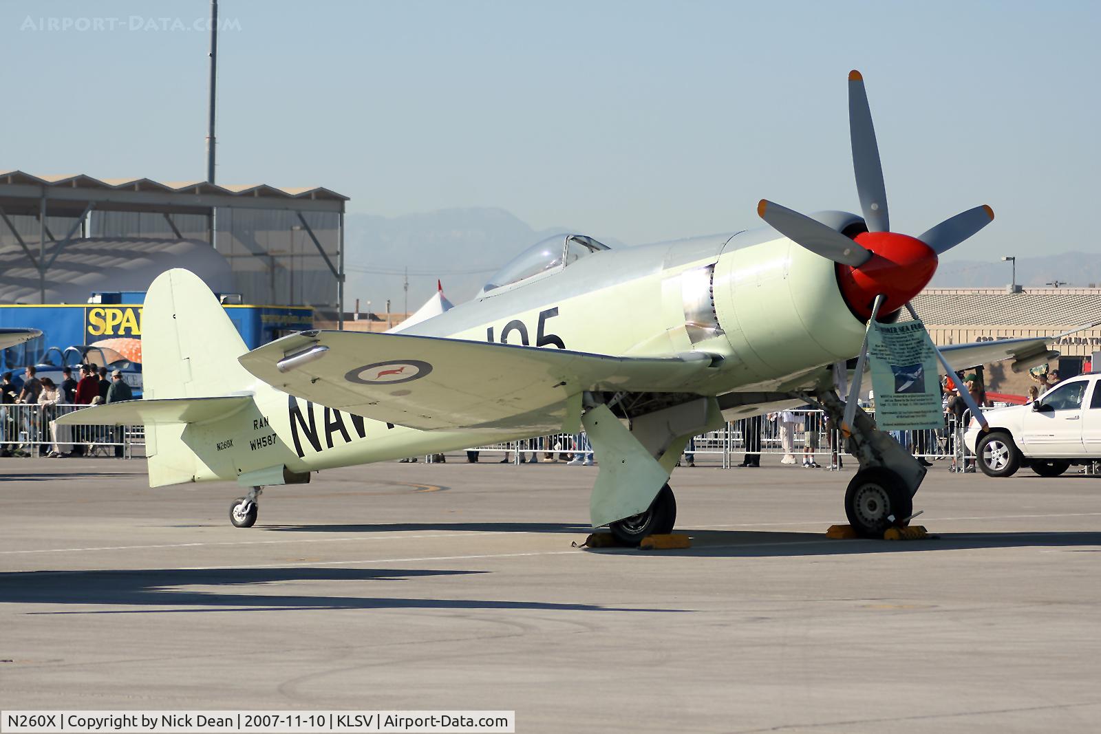 N260X, 1951 Hawker Sea Fury FB11 C/N 41H/636334, KLSV