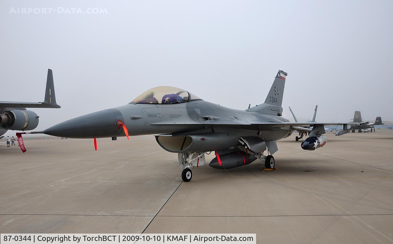 87-0344, 1987 General Dynamics F-16C Fighting Falcon C/N 5C-605, 182nd FS 
